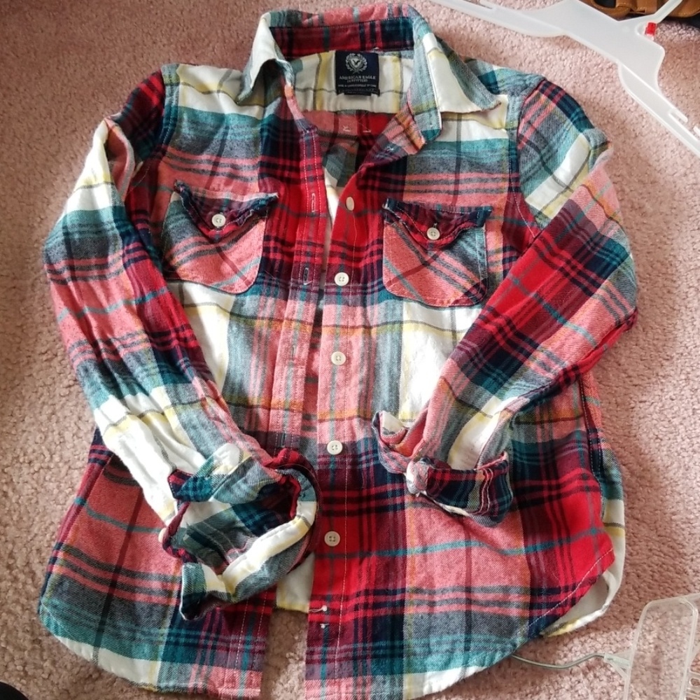 american eagle plaid flannel